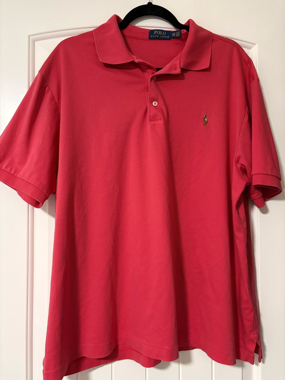 Polo by Ralph Lauren Men's Red Short Sleeve Polo Shirt with Pony Logo